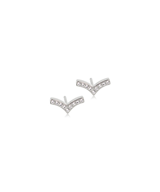 Silver Brilliance Wing 8mm Earrings