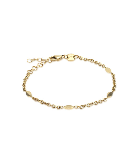 Gold Oval Link 3mm Bracelet