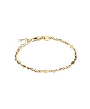 Gold Oval Bracelet 3mm