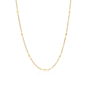 Gold Oval 3mm Necklace (40-46cm)