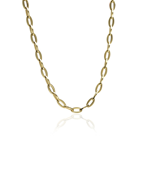 Gold Grand Link 7.3mm Necklace (40-46cm)
