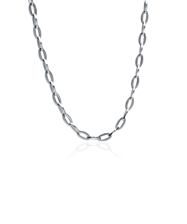 Silver Grand Link 7.3mm Necklace (40-46cm)
