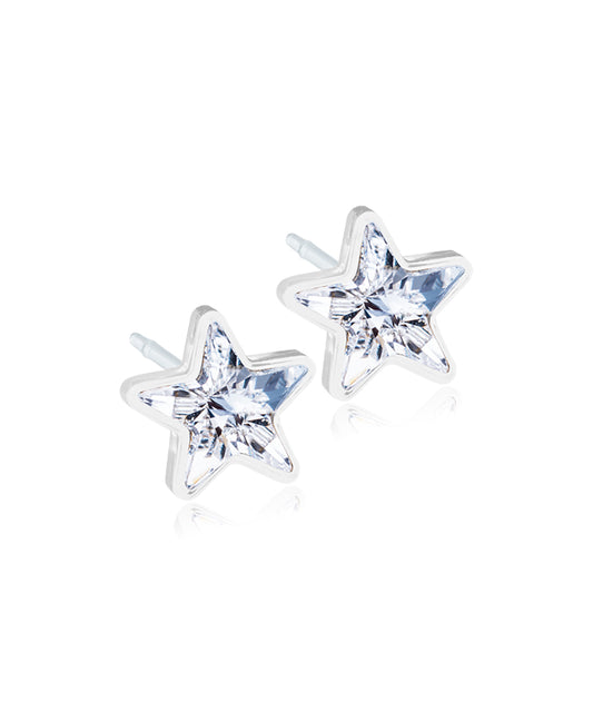 Star 6mm Medical Plastic Earrings