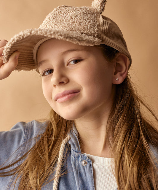 Blomdahl Hypoallergenic Titanium White Pearl 4mm Kids Earrings