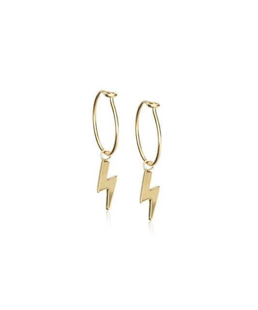 Gold Sleeper Flash Pendant 11mm Medical Titanium Sleeper Earrings