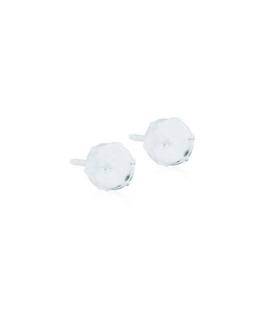 Invisible 6mm Medical Plastic Earrings