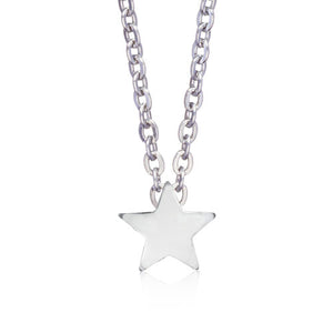 Silver Star Necklace medical sensitive skin friendly nickel free