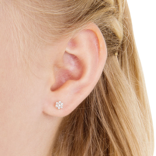 Blomdahl B 15 0114 41E_ medical plastic Crystal Crystal Daisy earrings swarovski nickel free hypoallergenic children medical sensitive skin friendly nickel free