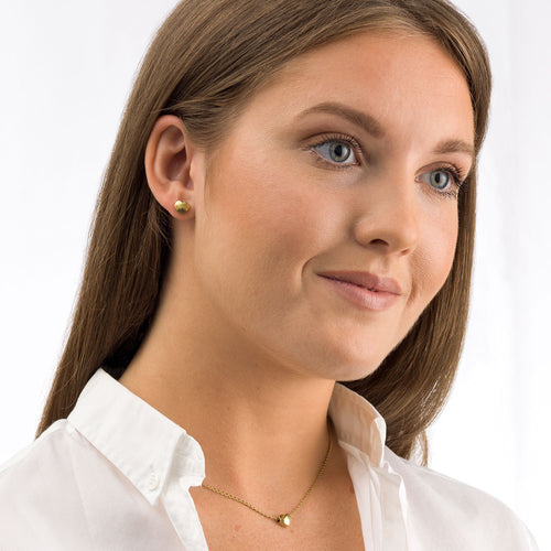 Blomdahl Gold Titanium Heart 8mm adults hypoallergenic earrings medical sensitive skin friendly nickel free
