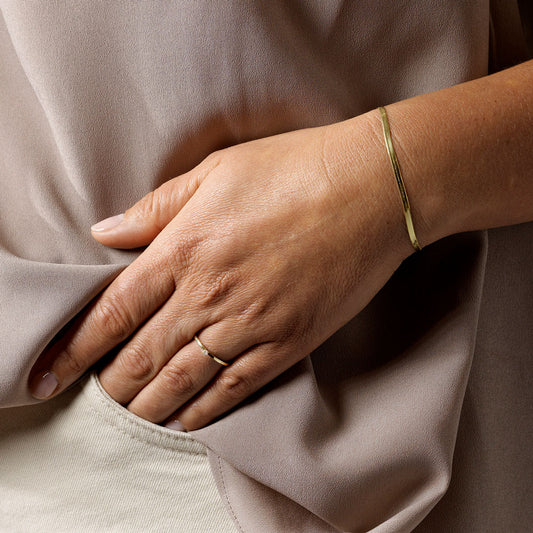 Gold Plain 2.5mm Bracelet
