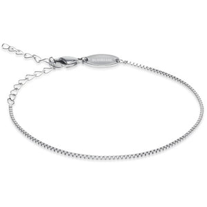 Classic design of silver classic round mesh 1mm bracelet from Blomdahl
