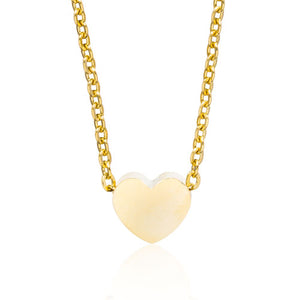 Gold Heart Necklace medical sensitive skin friendly nickel free