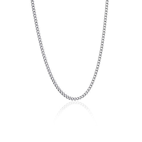 Silver Curb Link 4.4mm Necklace (48-52cm)