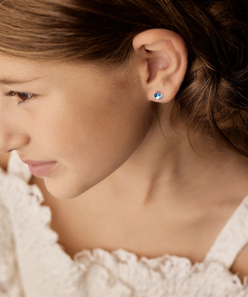 Bezel 6mm Medical Plastic Earrings