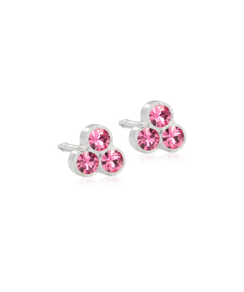 Clover 6mm Medical Plastic Earrings