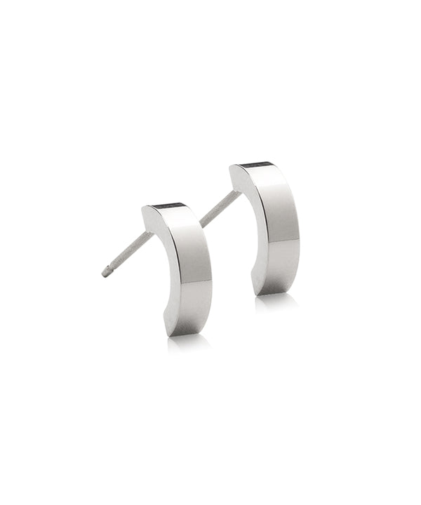 Blomdahl Titanium Polished Curved 10mm Earrings