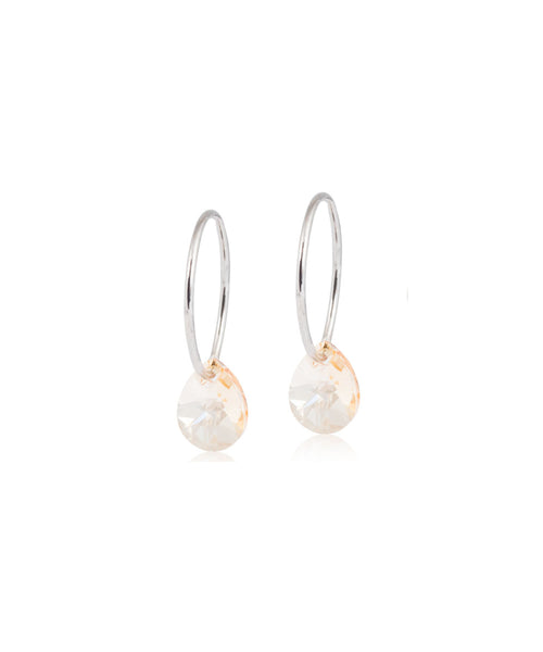 Silver Sleeper Drop 8mm Earrings