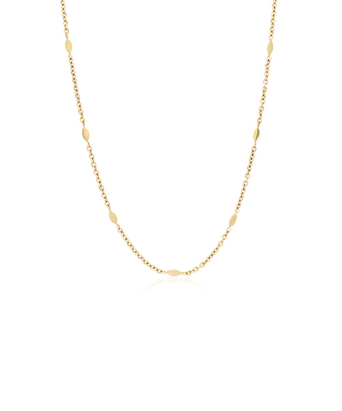 Gold Oval Link 3mm Necklace