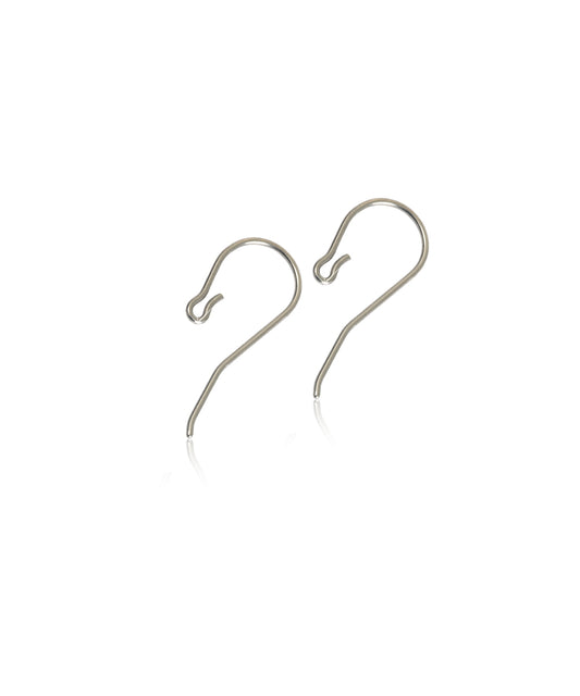 Silver Titanium Safety Ear Hook Earrings
