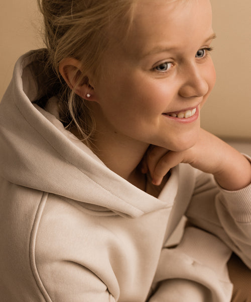 Hypoallergenic Medical Plastic 4mm Crystal Earrings. Suitable for all - women, men and kids. 