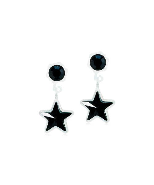 Dangle Star 6mm Medical Plastic Earrings