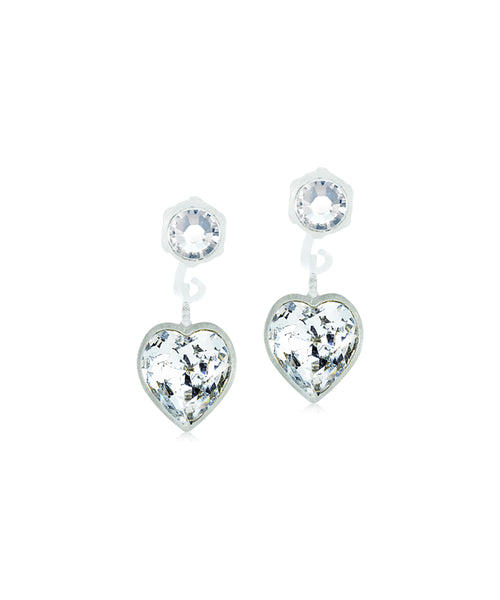 Dangle Heart 6mm Medical Plastic Earrings