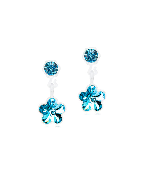 Dangle Flower 6mm Medical Plastic Earrings