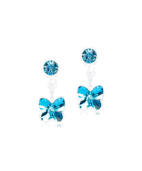 Dangle Butterfly 5mm Medical Plastic Earrings
