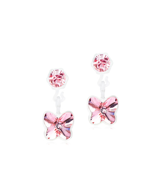 Dangle Butterfly 5mm Medical Plastic Earrings