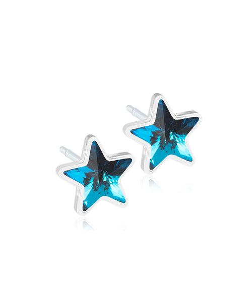 Star 6mm Medical Plastic Earrings