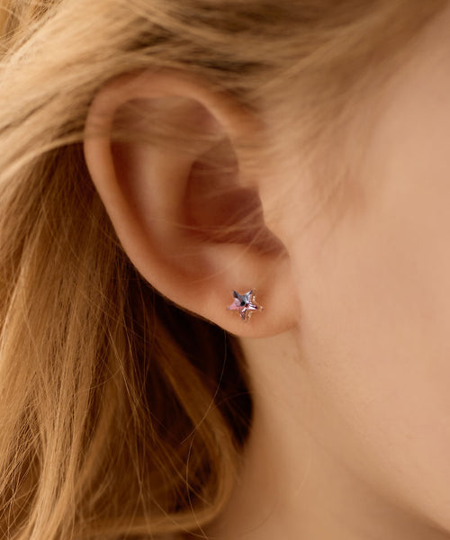 Star 6mm Medical Plastic Earrings