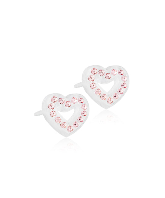 Brilliance Hollow Heart 10mm Medical Plastic Earrings
