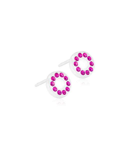 Brilliance Puck Hollow 8mm Medical Plastic Earrings