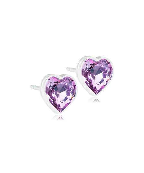 Heart 6mm Medical Plastic Earrings