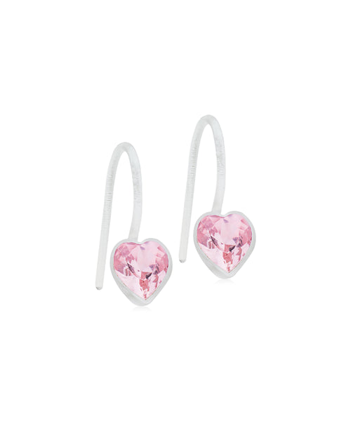 Heart Pendant 6mm Medical Plastic Earrings