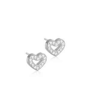 Silver Brilliance Crystal Heart Hollow 8mm
