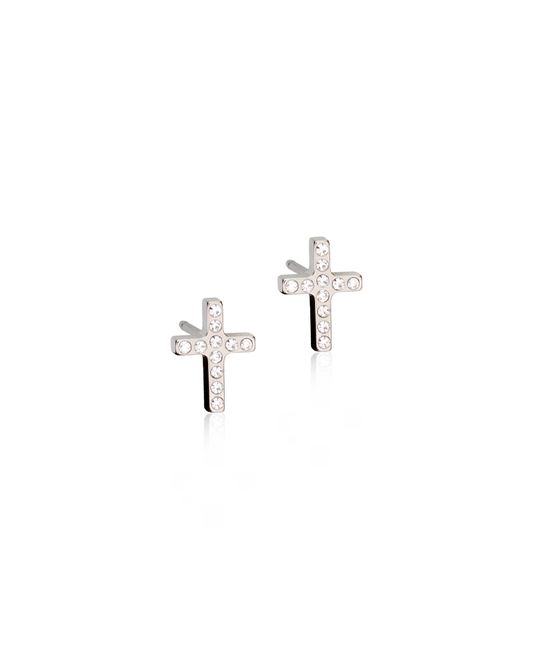 Silver Brilliance Cross 8mm