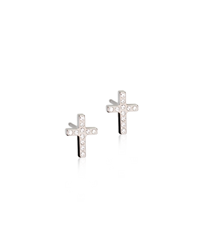 Silver Brilliance Cross 8mm