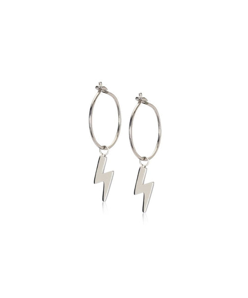 Silver Sleeper Flash Pendant 11mm Medical Titanium Sleeper Earrings