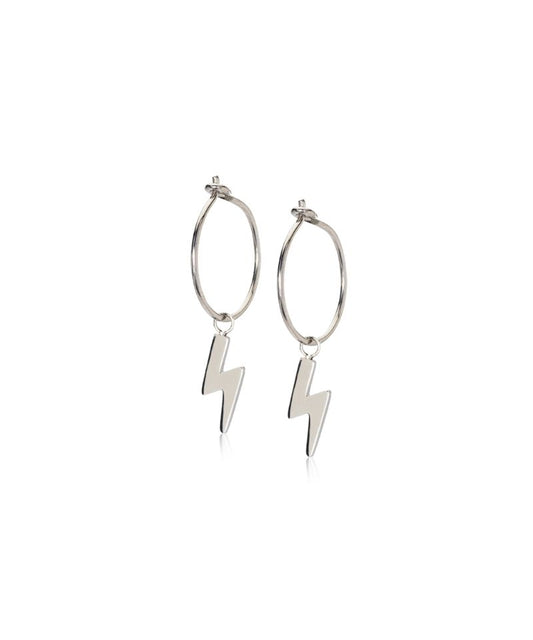 Silver Sleeper Flash Pendant 11mm Medical Titanium Sleeper Earrings