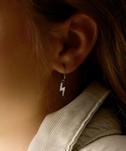 Silver Sleeper Flash Pendant 11mm Medical Titanium Sleeper Earrings