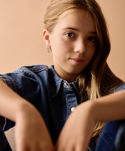 Silver Sleeper Pendant Cross 11mm