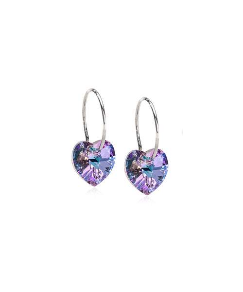 Silver Sleeper Heart 10mm Earrings