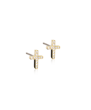 Gold Brilliance Cross 8mm