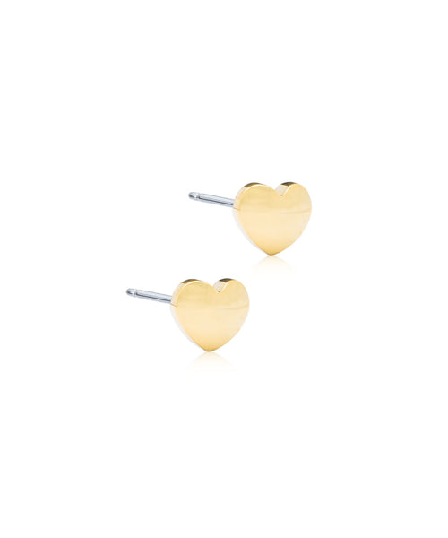 Gold Heart Earrings (5-8mm)