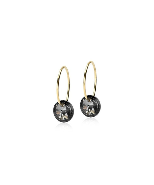 Gold Sleeper Round 10mm Earrings