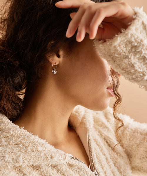 Gold Sleeper Round 10mm Earrings