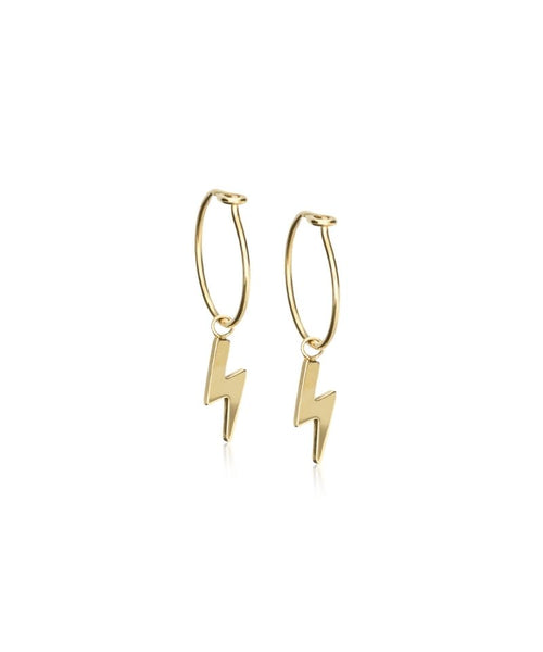 Gold Sleeper Flash Pendant 11mm Medical Titanium Sleeper Earrings