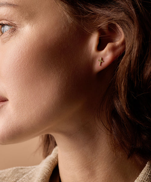 Gold Cross 8mm