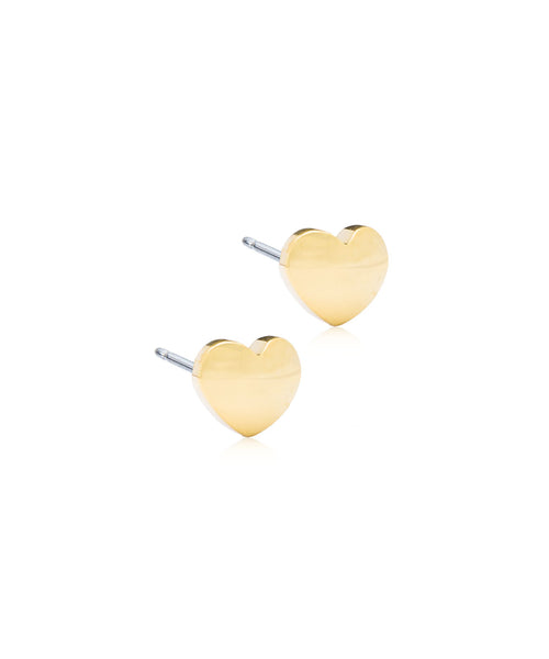 Gold Heart Earrings (5-8mm)